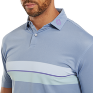 Polo piqué avec double bandes sur poitrine