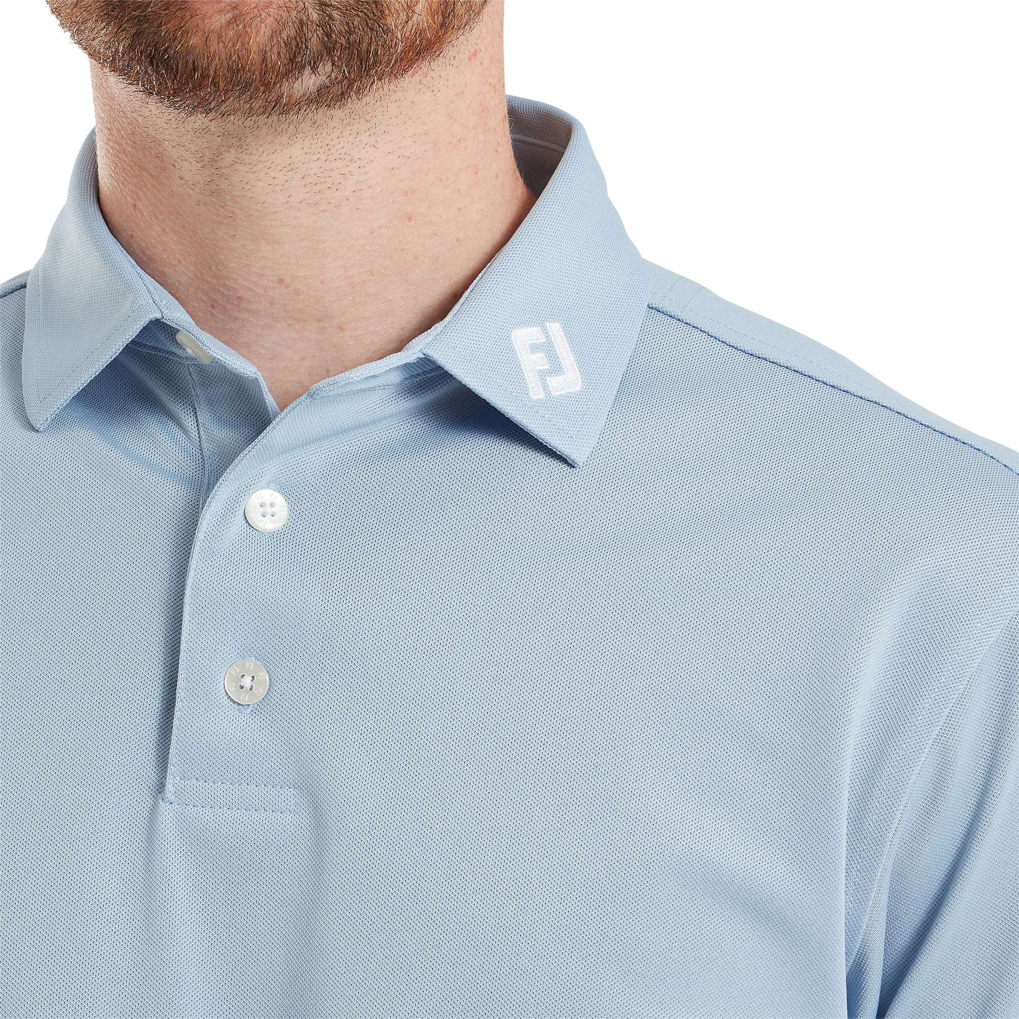 Polo Stretch Piqu&eacute; uni avec logo FJ sur col