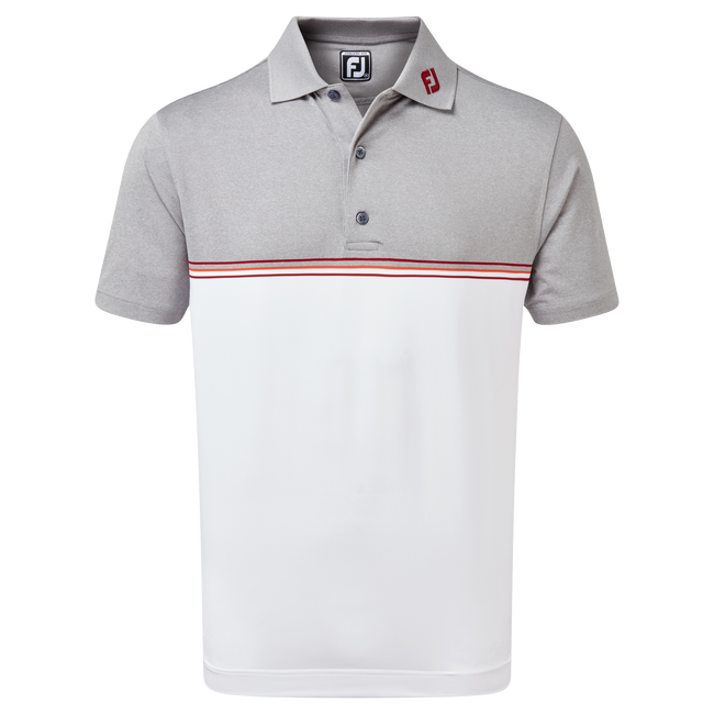 Polo fil d'Ecosse avec blocs de couleurs