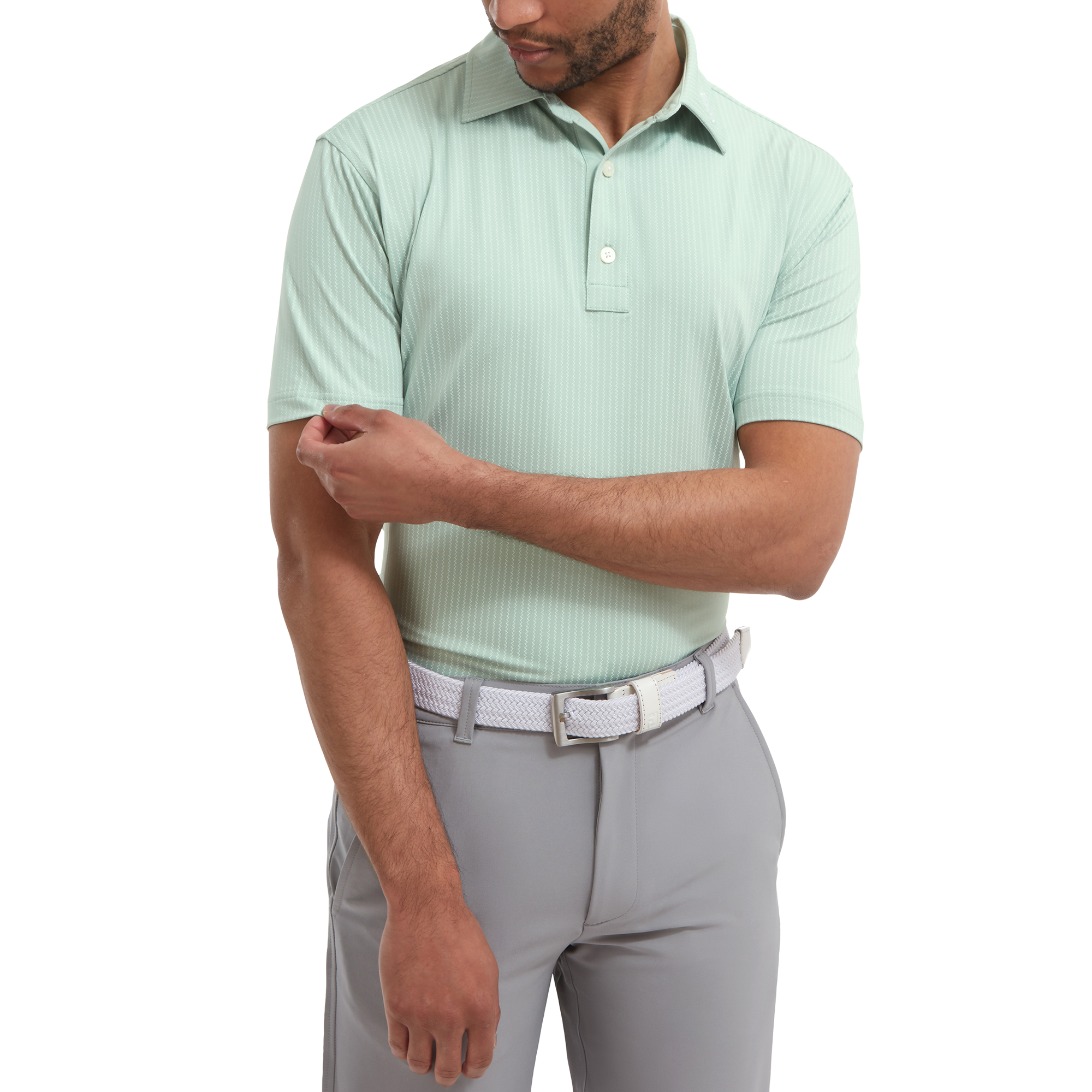 Polo en Fil d'Ecosse imprim&eacute;s Zig-Zag