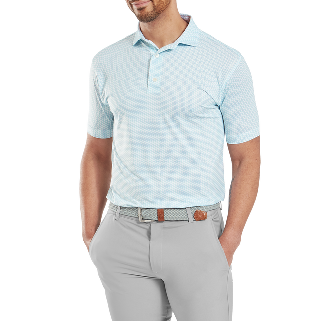 Polo en fil d'Ecosse imprimé pied de poule