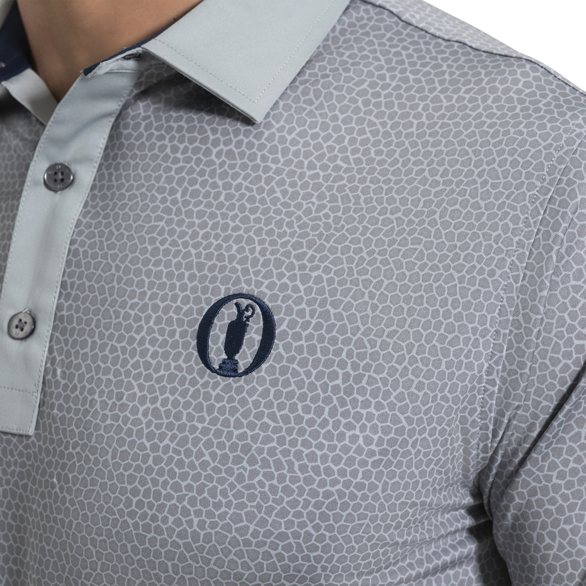 Polo en fil d'Ecosse imprim&eacute; Rock