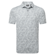 Polo en fil d'Ecosse imprimé camouflage