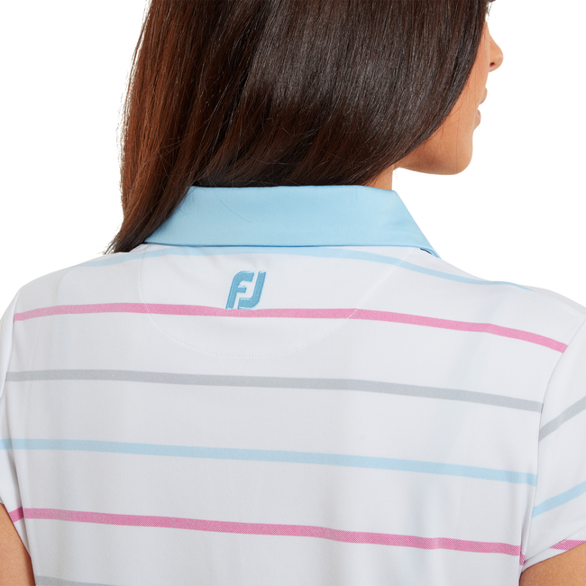 Polo Jacquard œil d'oiseau à rayures