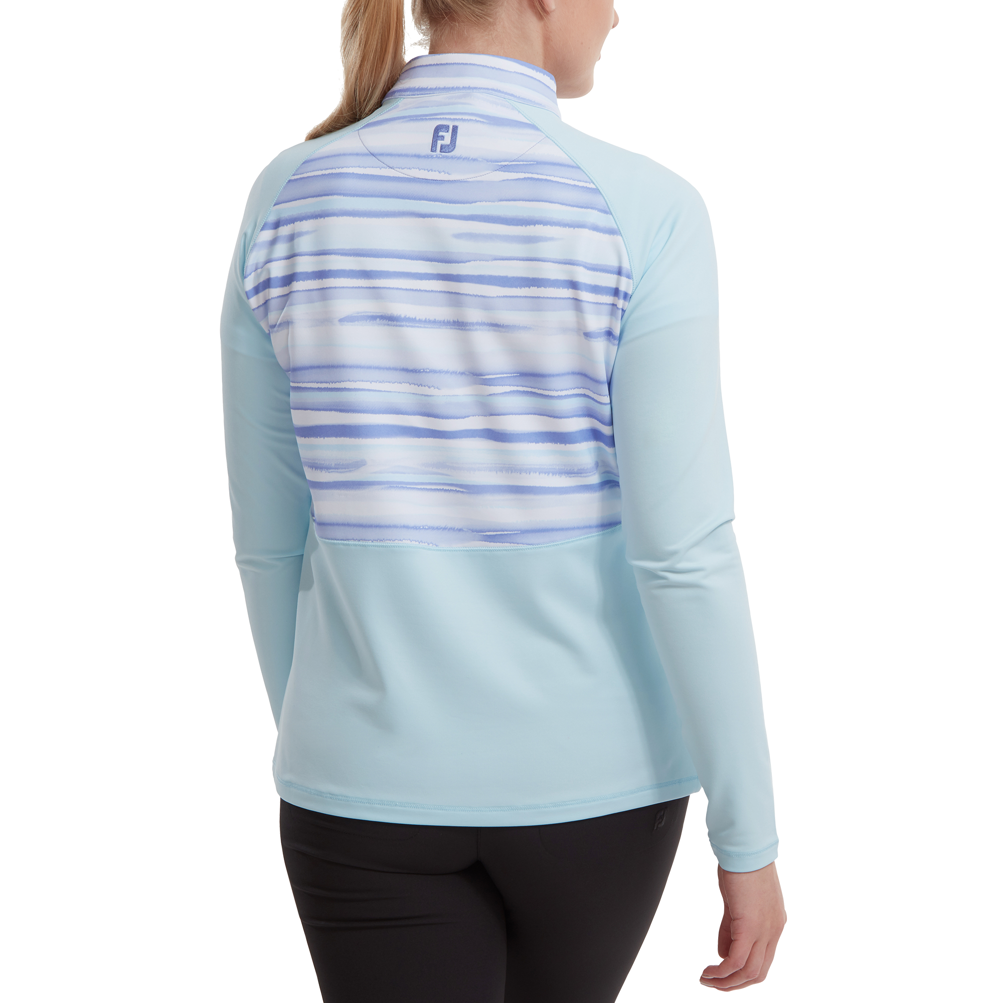 Pullover 1/2-Zip en jersey aquarelle