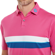 Polo piqué avec double bandes sur poitrine