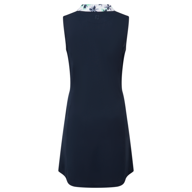 Robe avec encolure fleurie