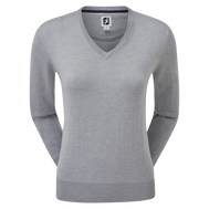 Wollmischpullover mit V-Ausschnitt