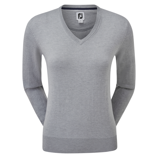 Wollmischpullover mit V-Ausschnitt