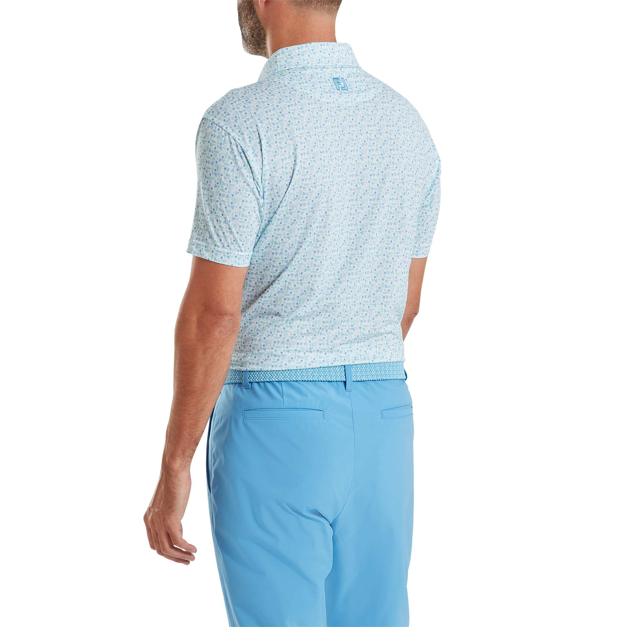 Polo en fil d'Ecosse imprim&eacute; surf