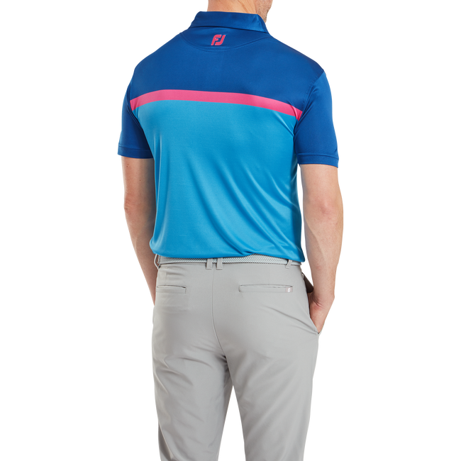 Polo Interlock avec blocs de couleurs