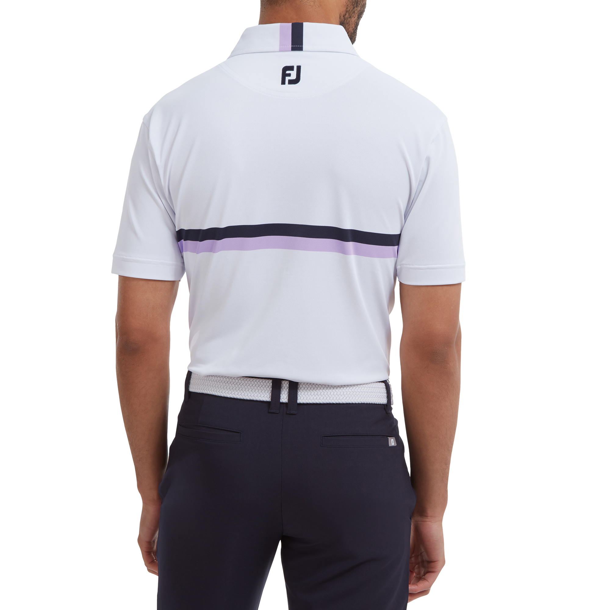 Polo Piqu&eacute; avec bandes sur poitrine