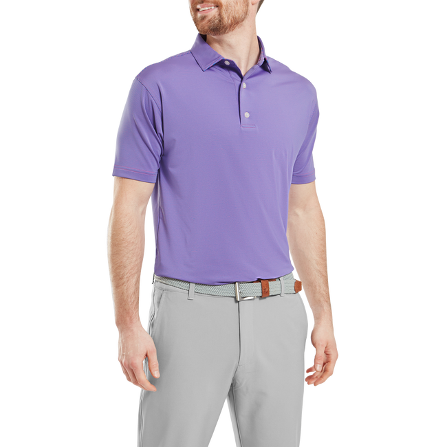 Polo en fil d'Ecosse à micro rayures