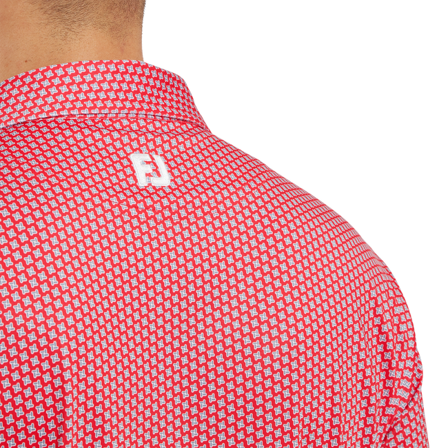 Polo en fil d'Ecosse imprimé pied de poule