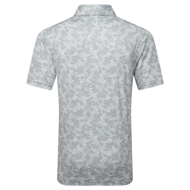 Polo en fil d'Ecosse imprimé camouflage