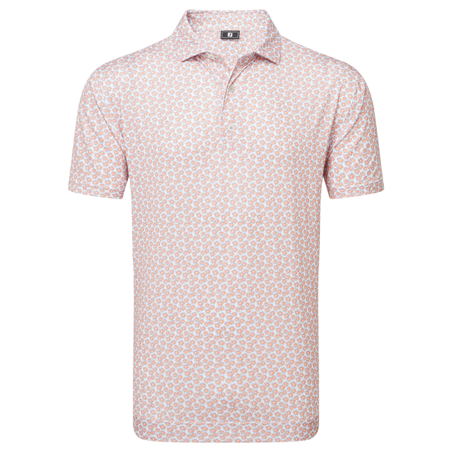 Polo en fil d'Ecosse impression florale
