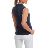 Mesh Back Sleeveless Lisle