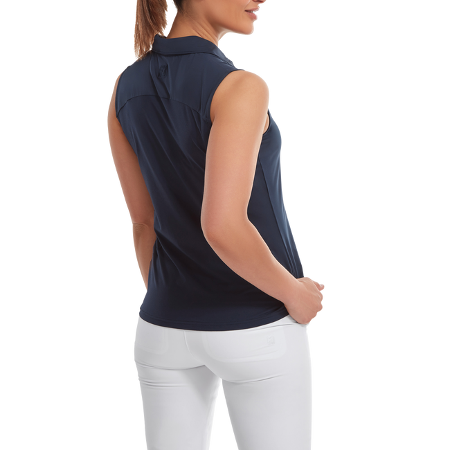 Mesh Back Sleeveless Lisle