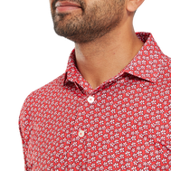 Polo en fil d'Ecosse impression florale