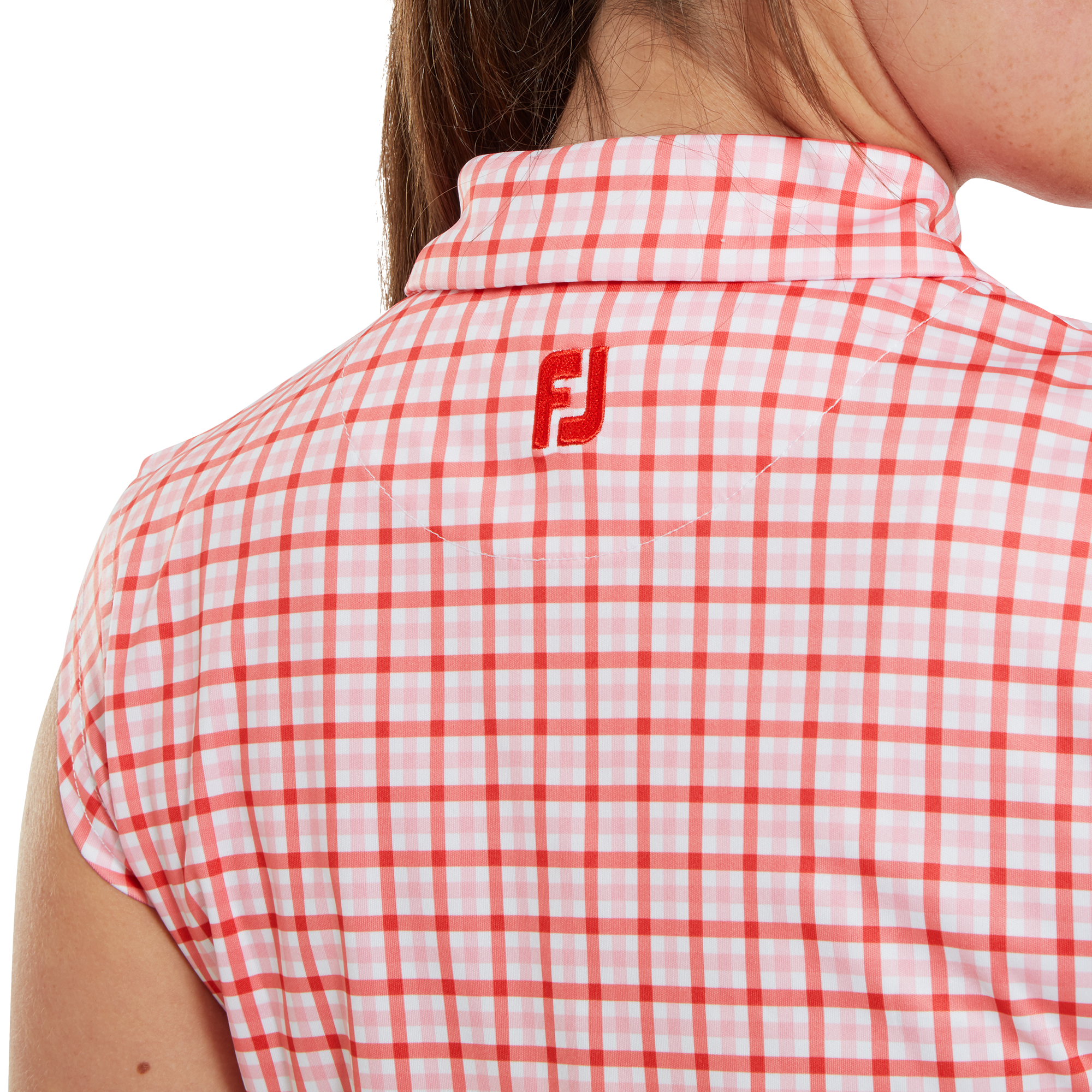 Polo Interlock imprim&eacute; Vichy