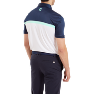 Polo Interlock avec blocs de couleurs