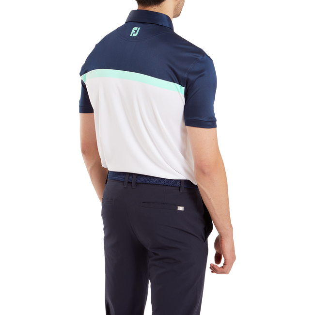 Polo Interlock avec blocs de couleurs