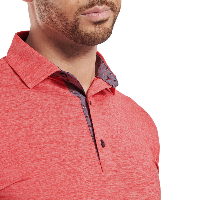 Polo en fil d'Ecosse impression chinée