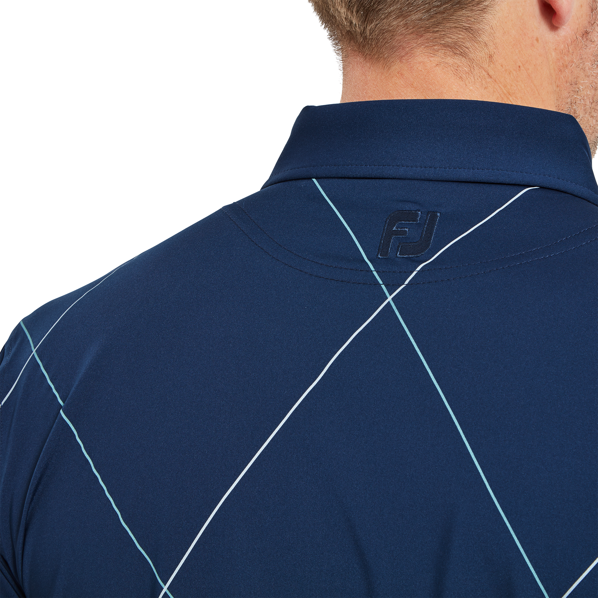 Polo imprim&eacute; Raker en fil d'Ecosse