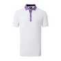 Polo piqu&eacute; avec col imprim&eacute; Tulipe