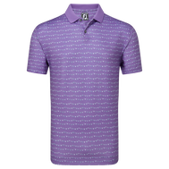 Polo en fil d'Ecosse imprimé fanions