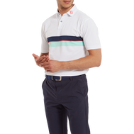 Polo piqué avec double bandes sur poitrine