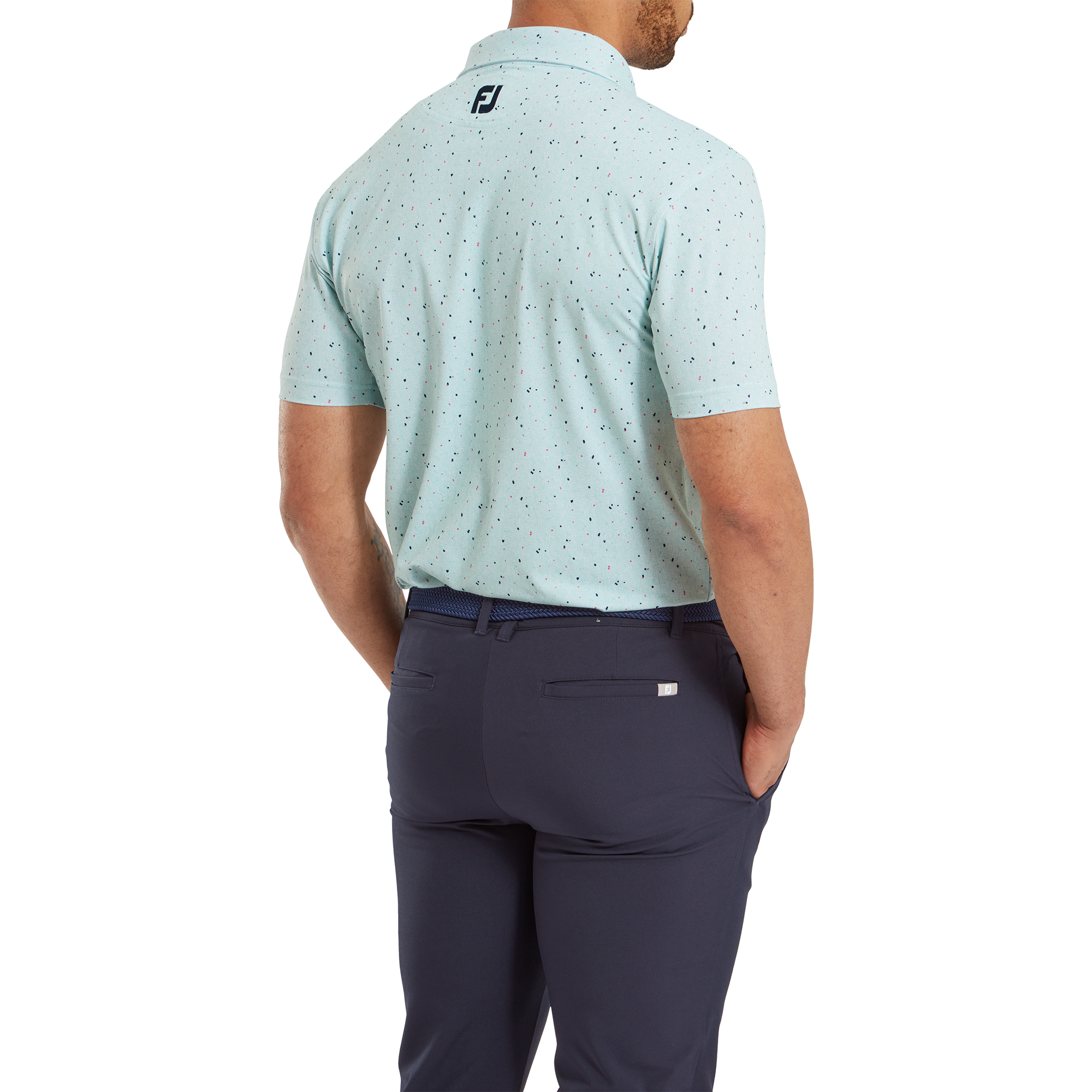 Polo piqu&eacute; avec texture Tweed