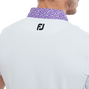 Polo piqu&eacute; avec col imprim&eacute; Tulipe