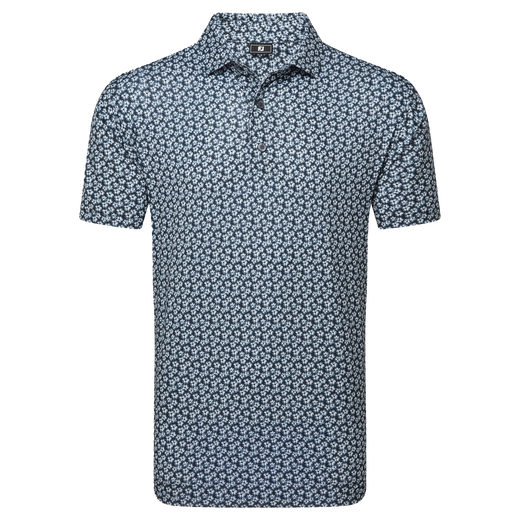 Polo en fil d&#39;Ecosse impression florale