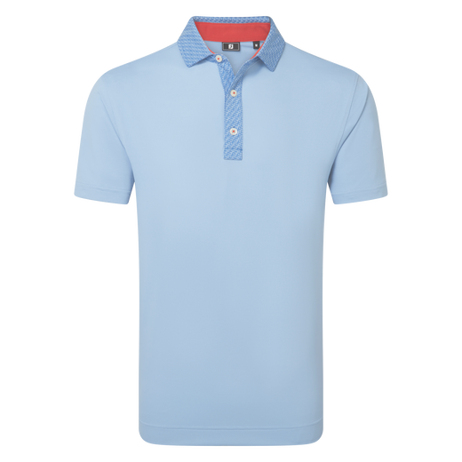 Polo piqu&eacute; aux d&eacute;tails g&eacute;om&eacute;triques