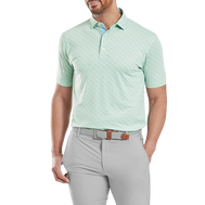 Polo en fil d'Ecosse imprimé silhouette