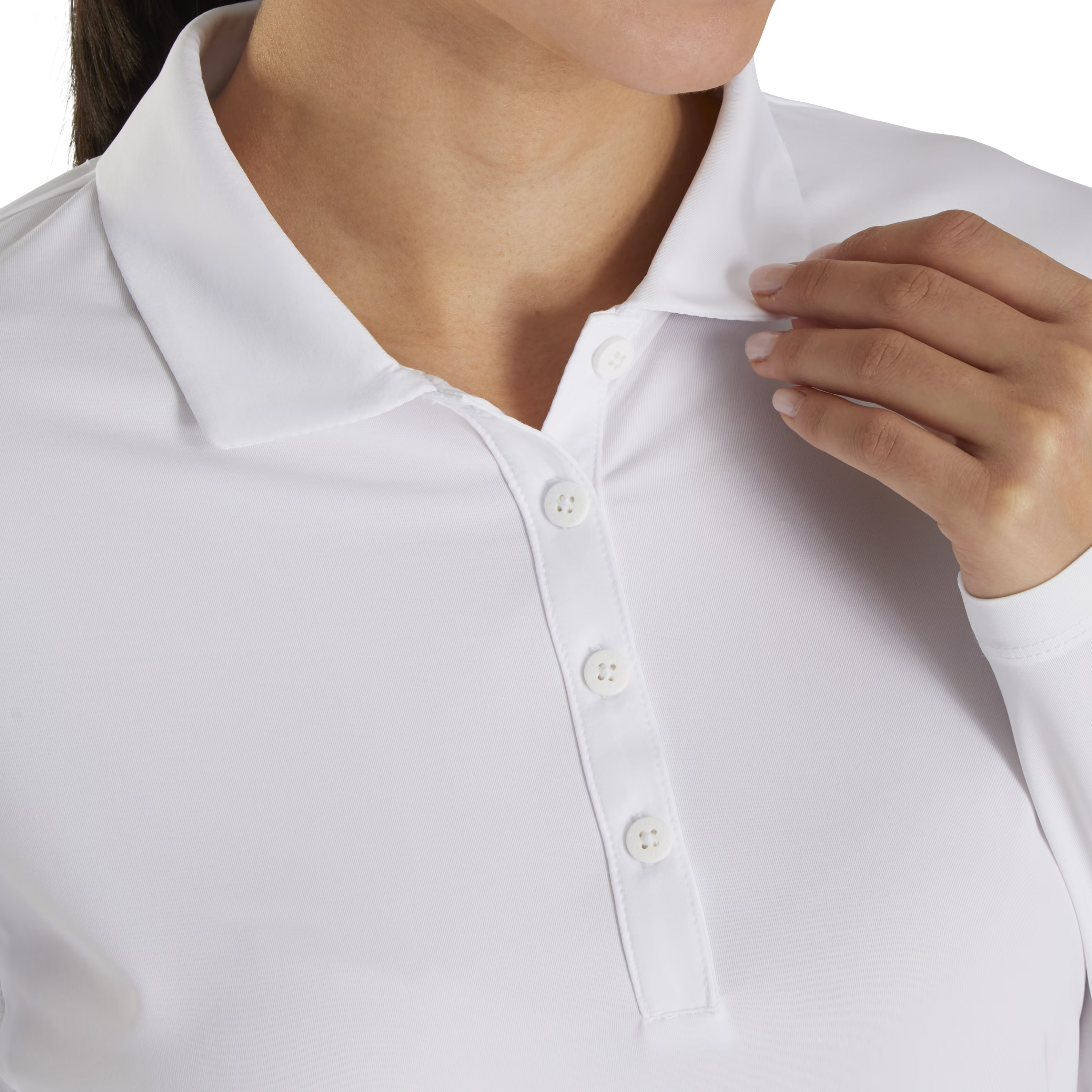 Polo en jersey manches longues protection solaire