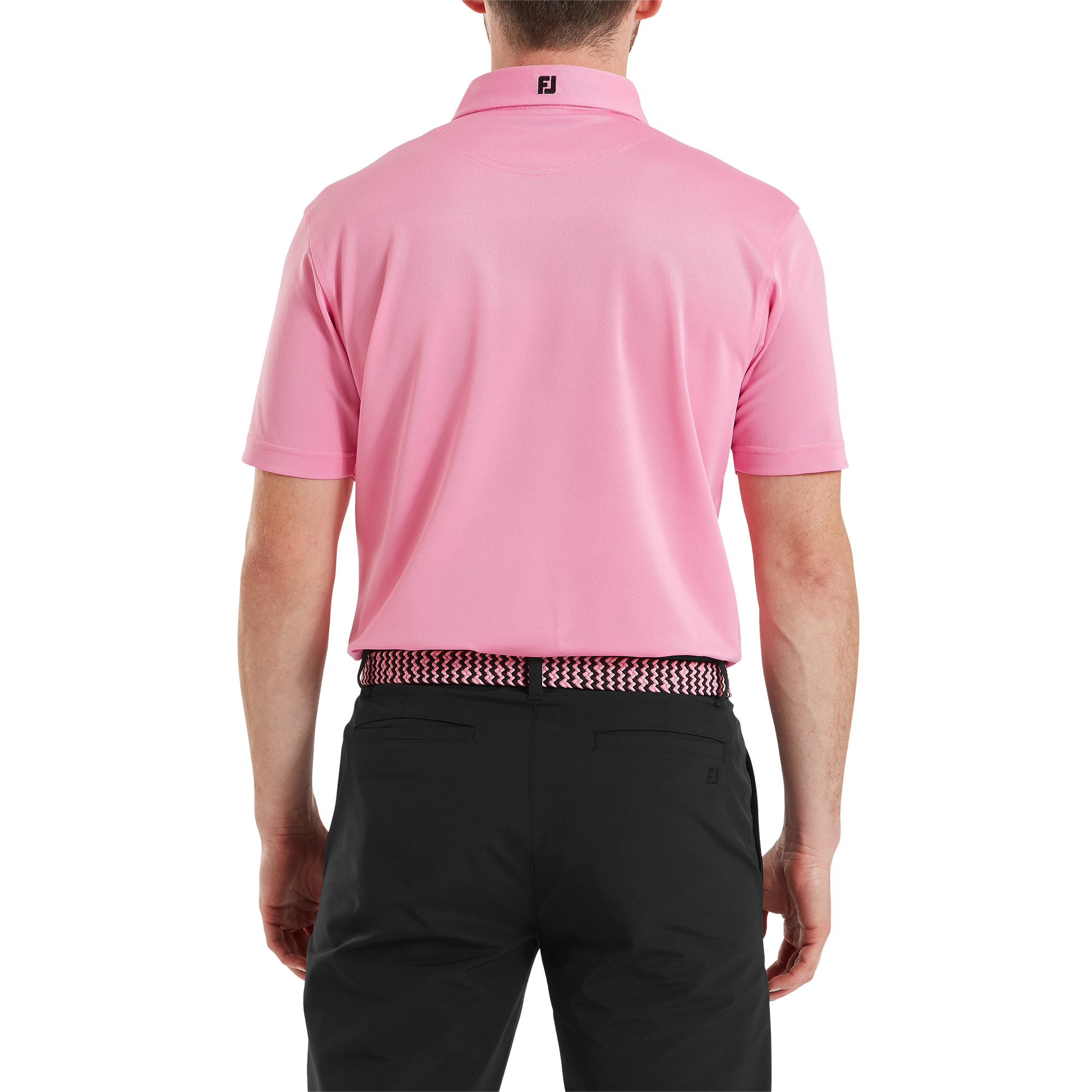 Polo Stretch Piqu&eacute; uni avec logo FJ sur col