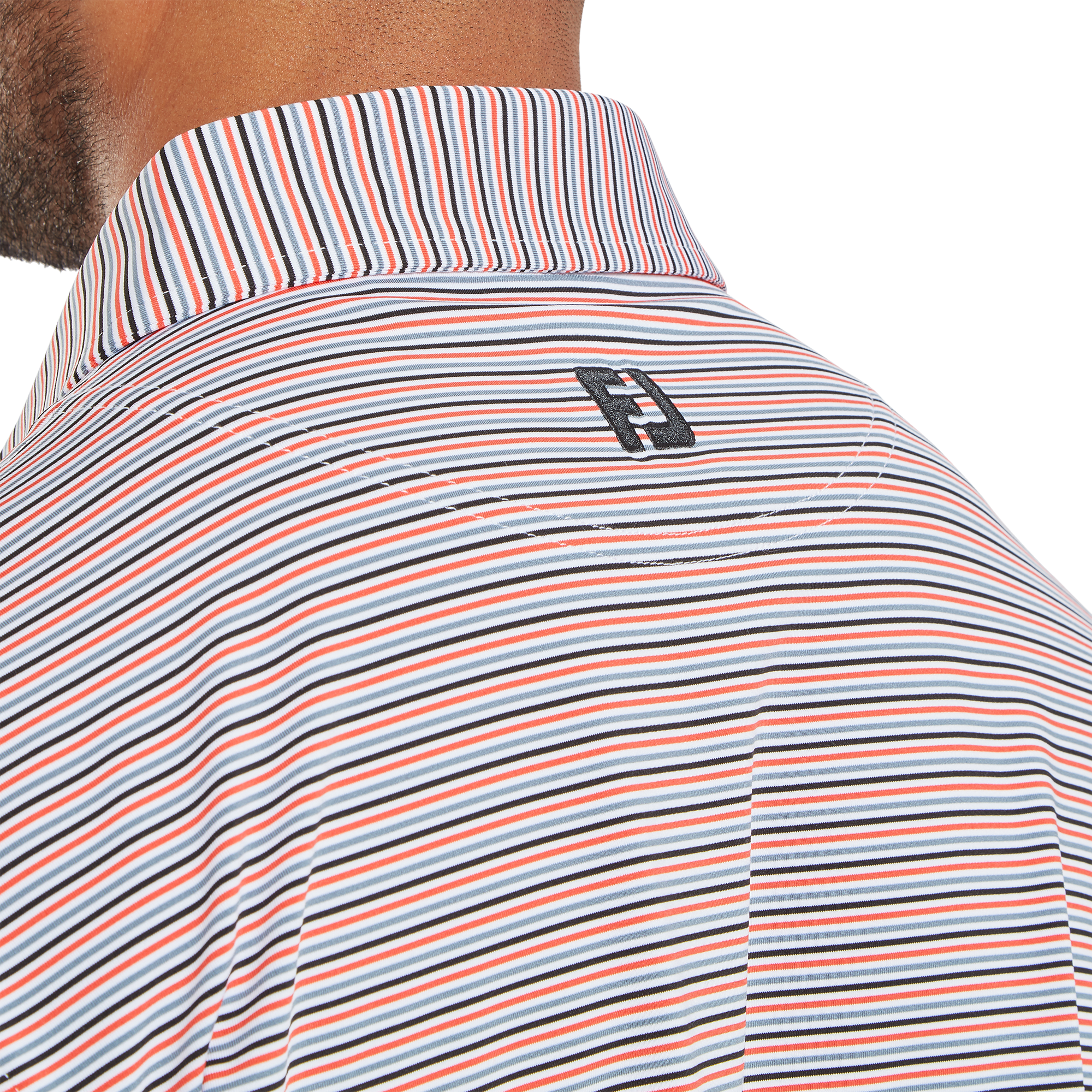 Polo en fil d'Ecosse &agrave; rayures