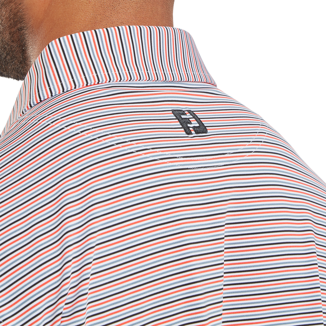 Polo en fil d'Ecosse à rayures