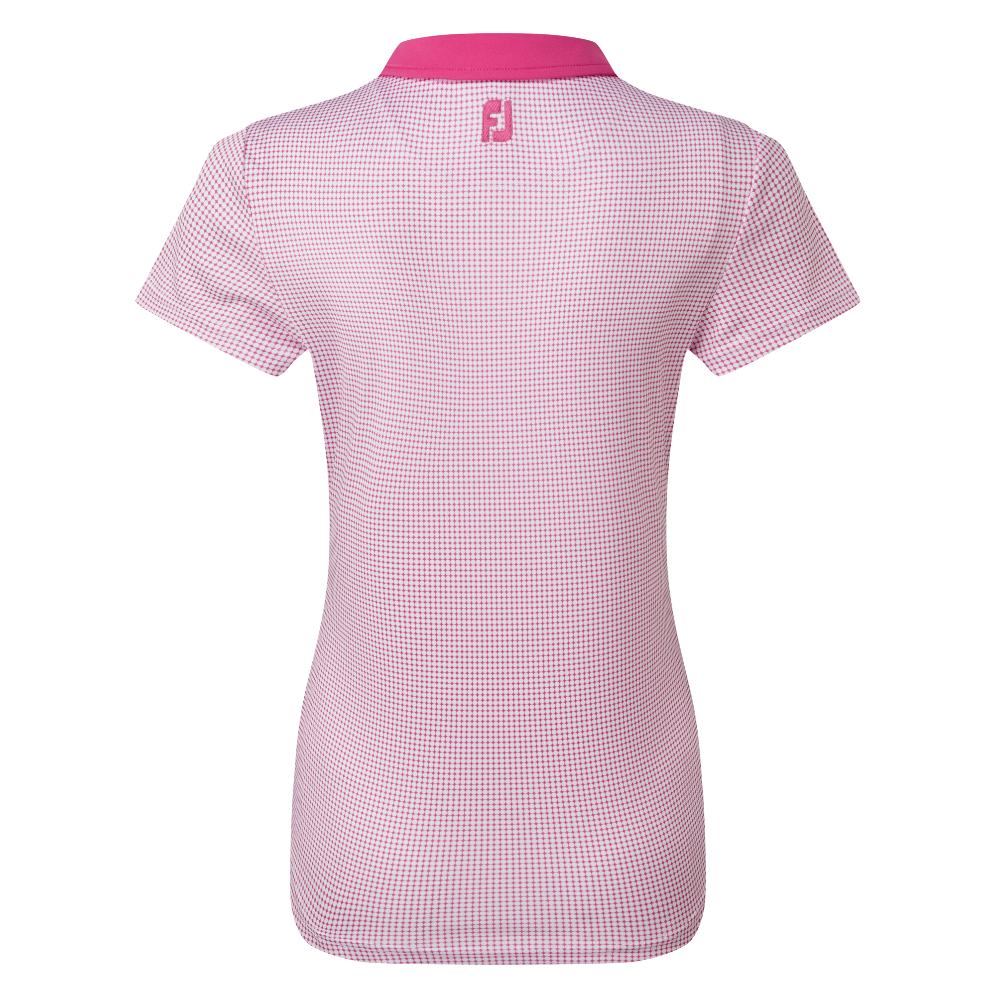 Polo femme manches courtes en fil d'&Eacute;cosse &agrave; col boutonn&eacute;