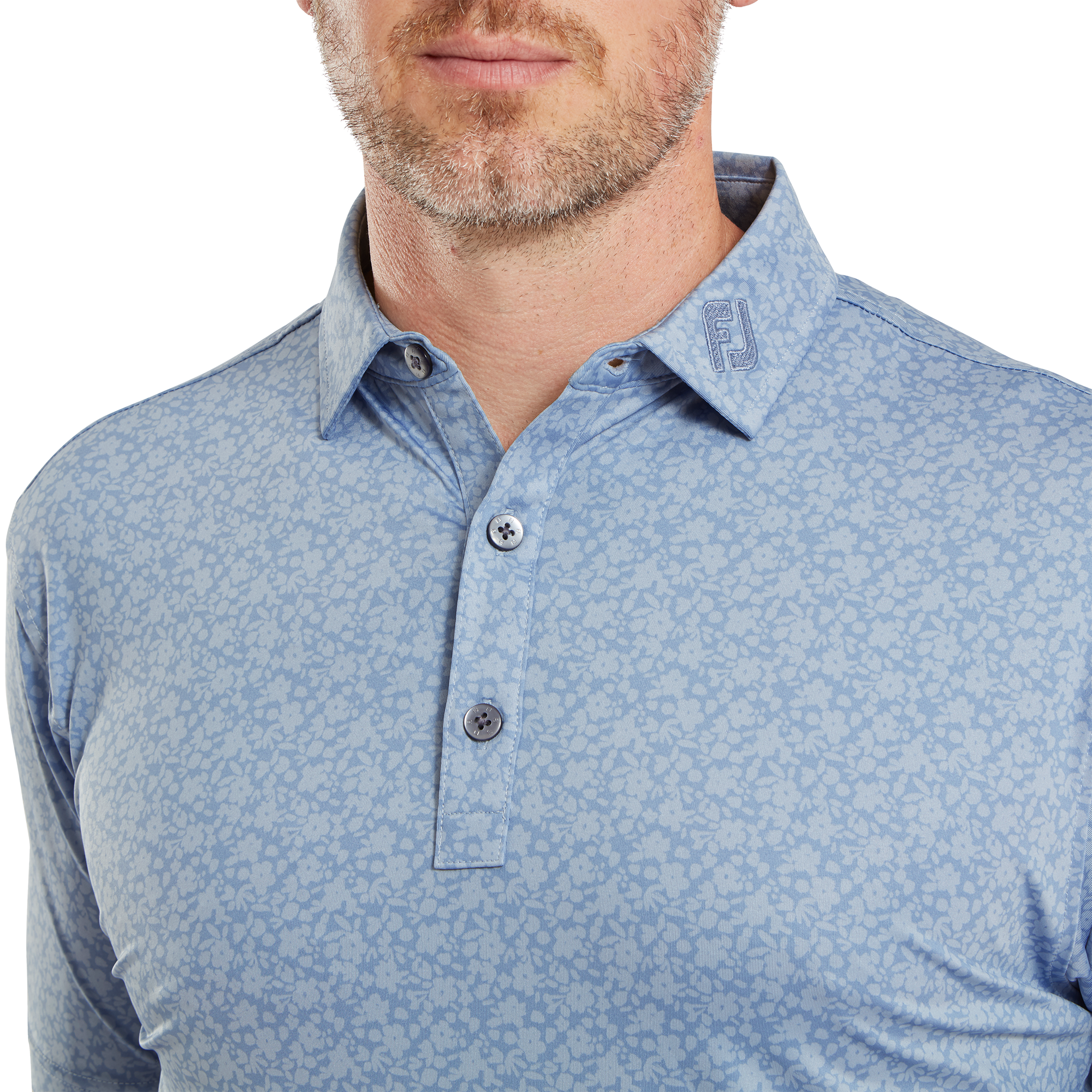 Polo en fil d'Ecosse impression florale