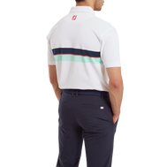 Polo piqué avec double bandes sur poitrine