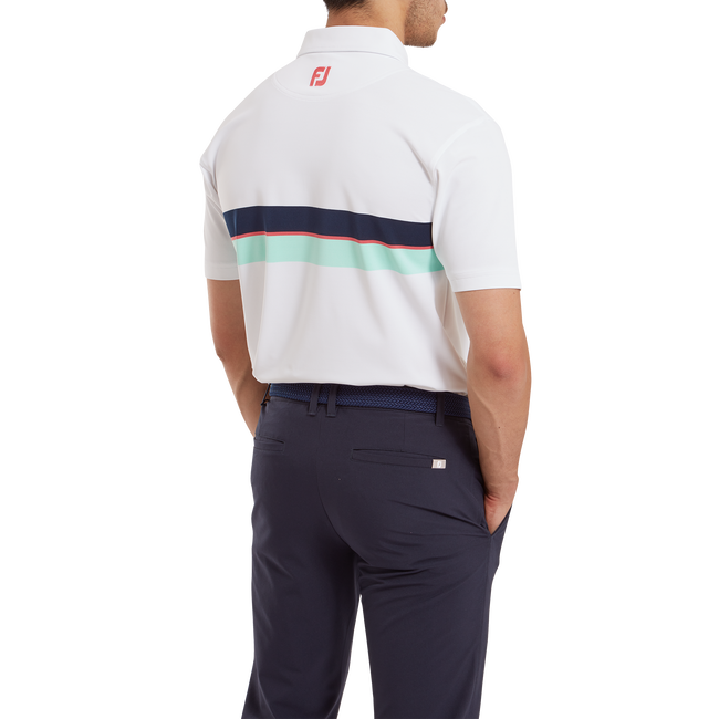 Polo piqué avec double bandes sur poitrine