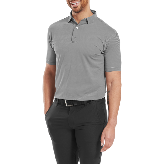 Polo en fil d'Ecosse à micro rayures