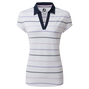 Polo Jacquard &oelig;il d&#39;oiseau &agrave; rayures