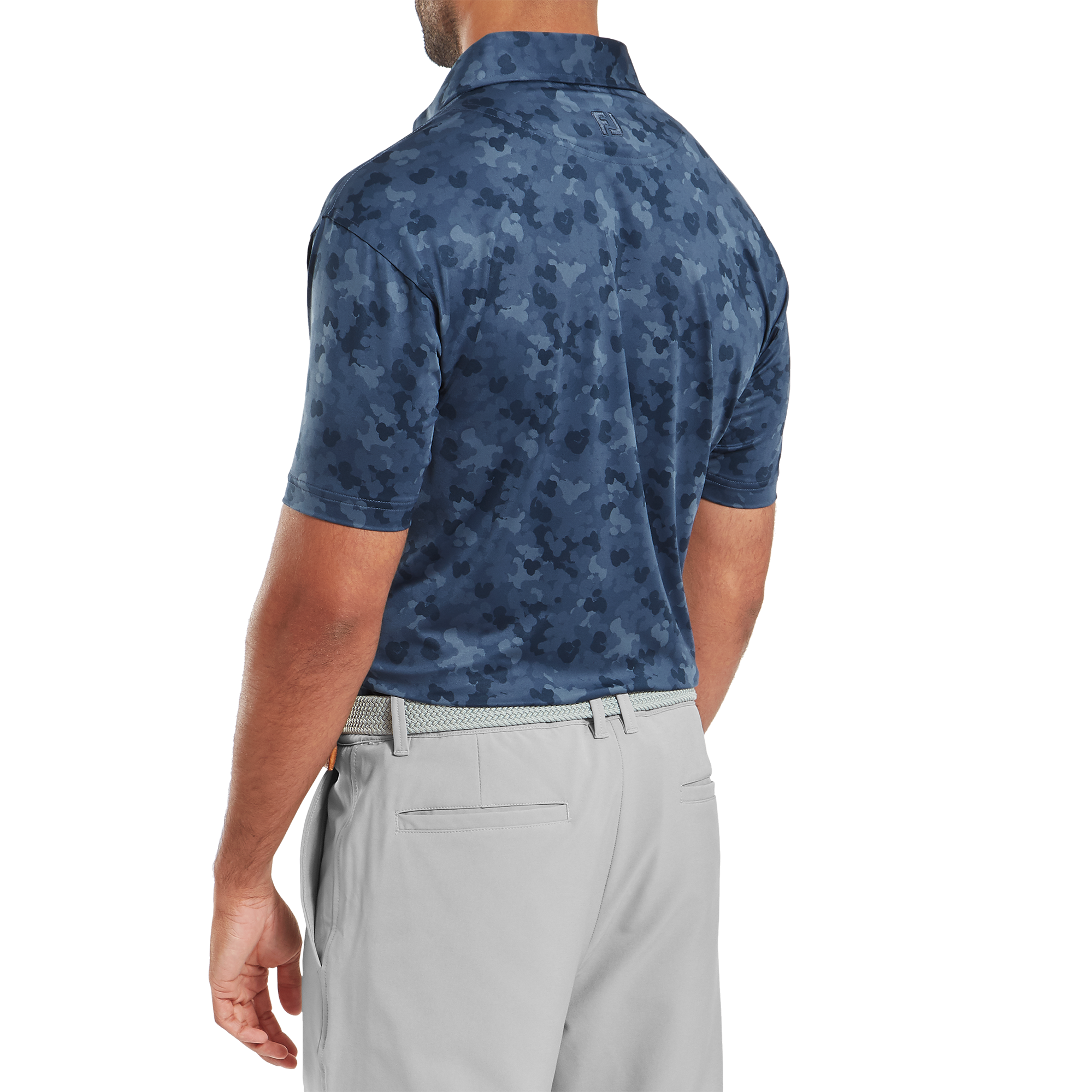 Polo en fil d'Ecosse imprim&eacute; camouflage