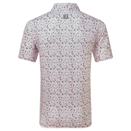 Polo en fil d'Ecosse imprimé Primevère