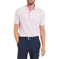 Polo en fil d'Ecosse imprimé silhouette