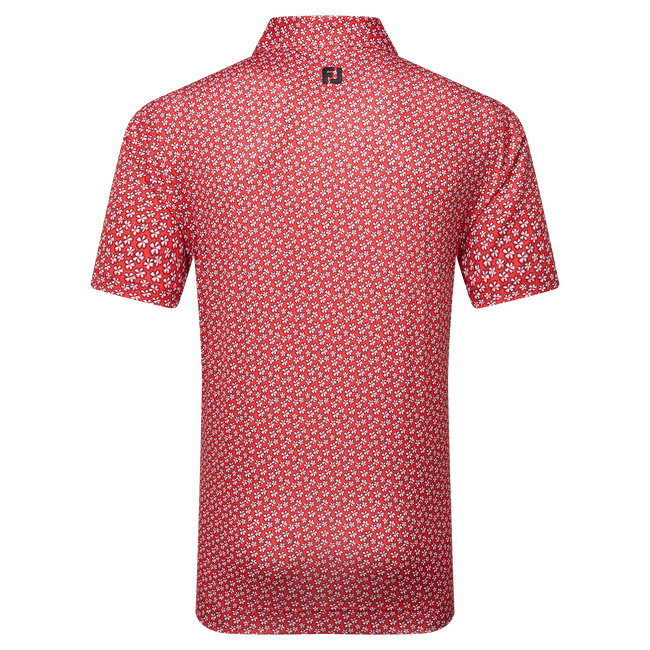 Polo en fil d'Ecosse impression florale